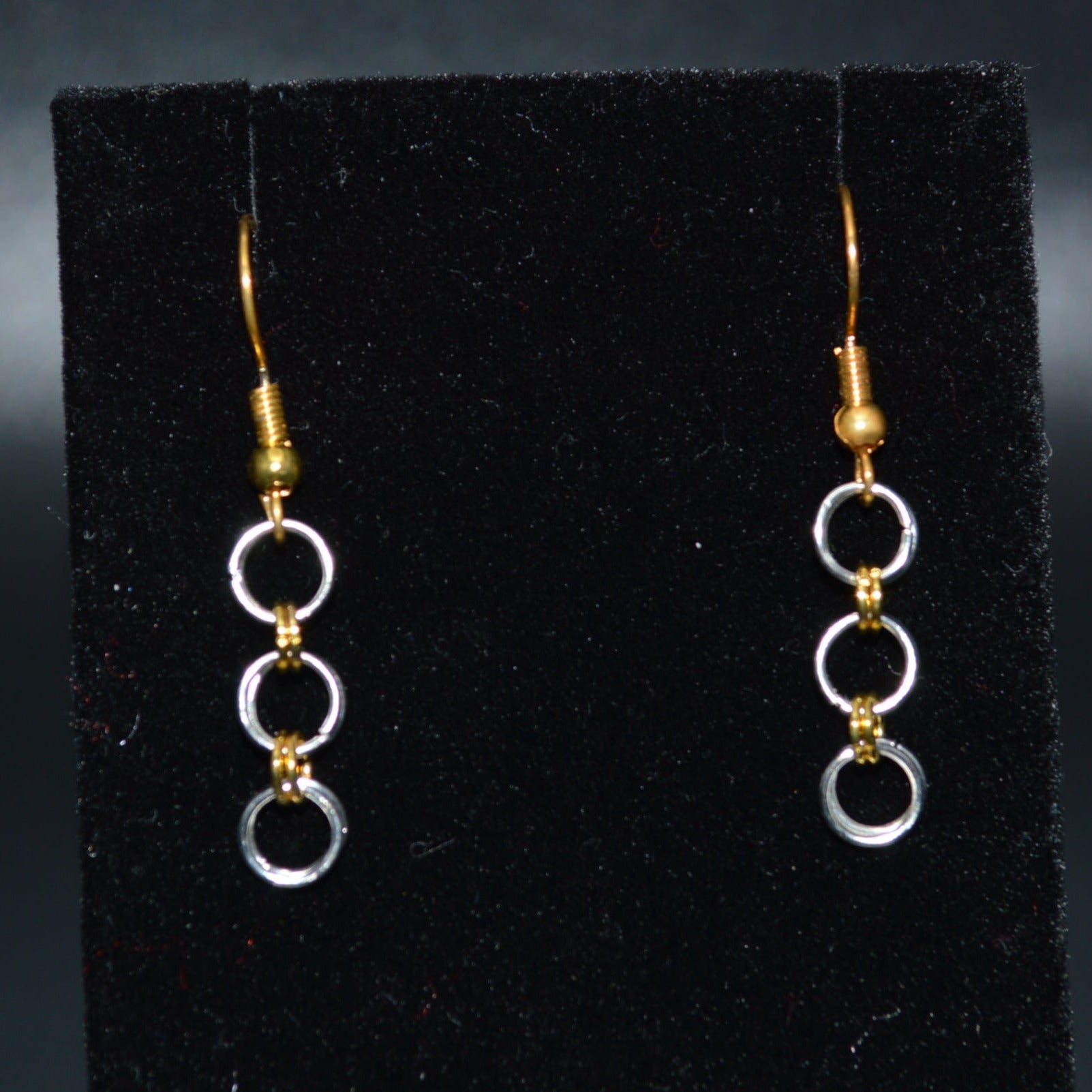 Gold on sale chainmail earrings