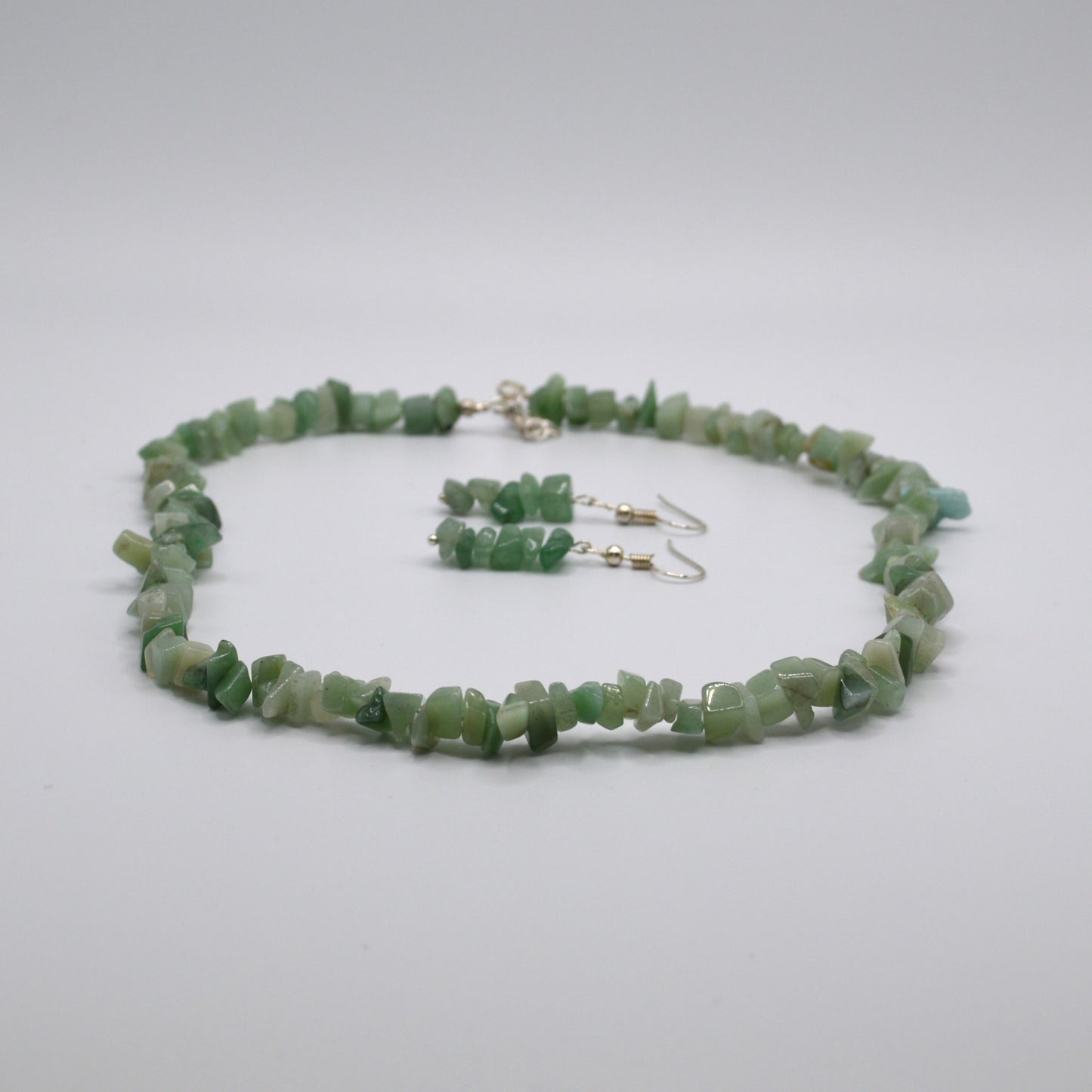 Aventurine Chips Necklace and Earring Set