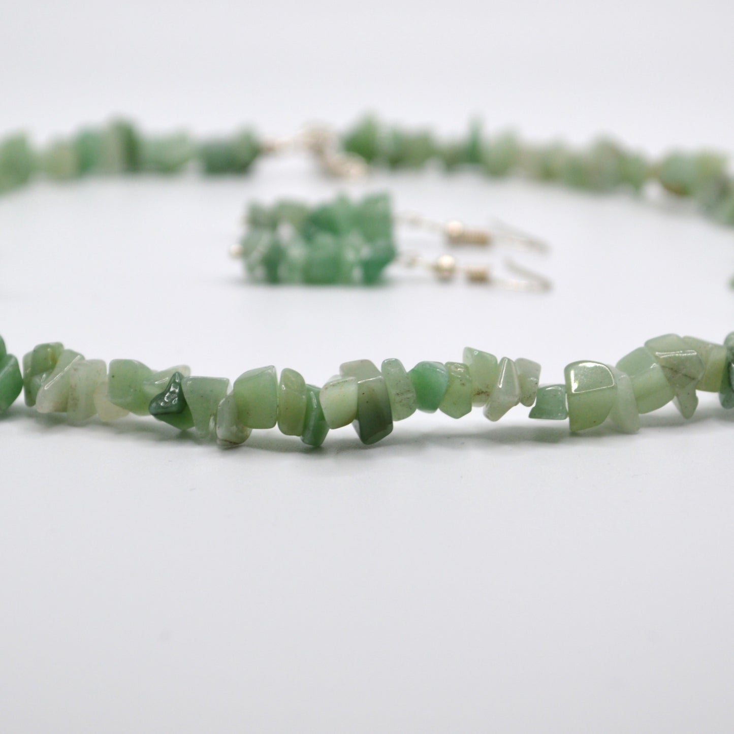 Aventurine Chips Necklace and Earring Set