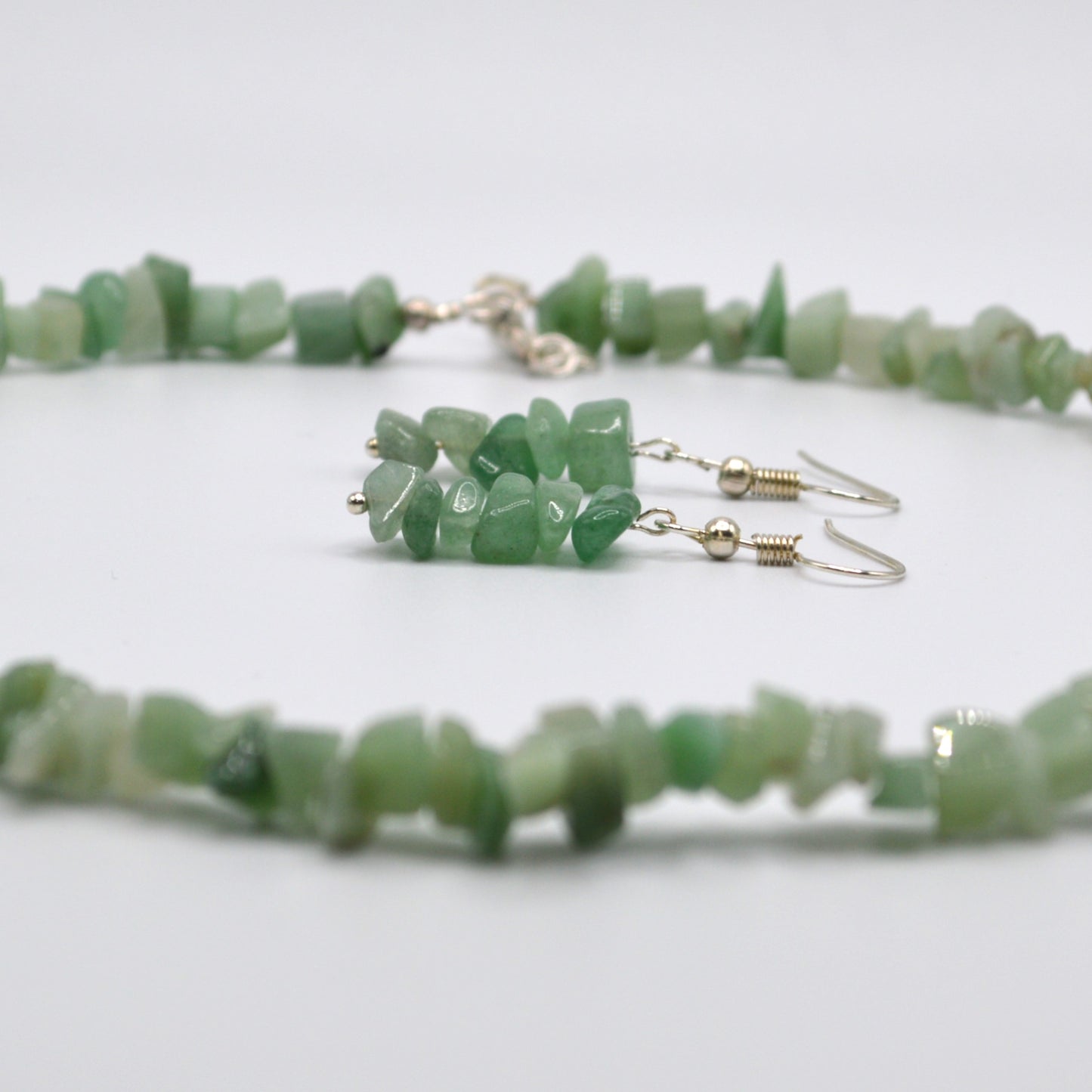 Aventurine Chips Necklace and Earring Set