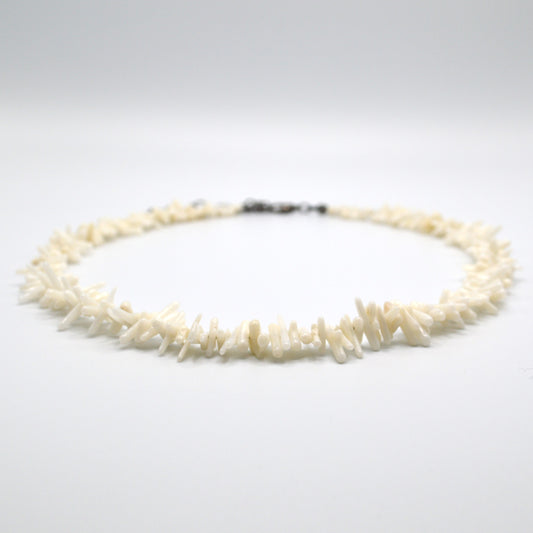 Off White Bamboo Coral Necklace