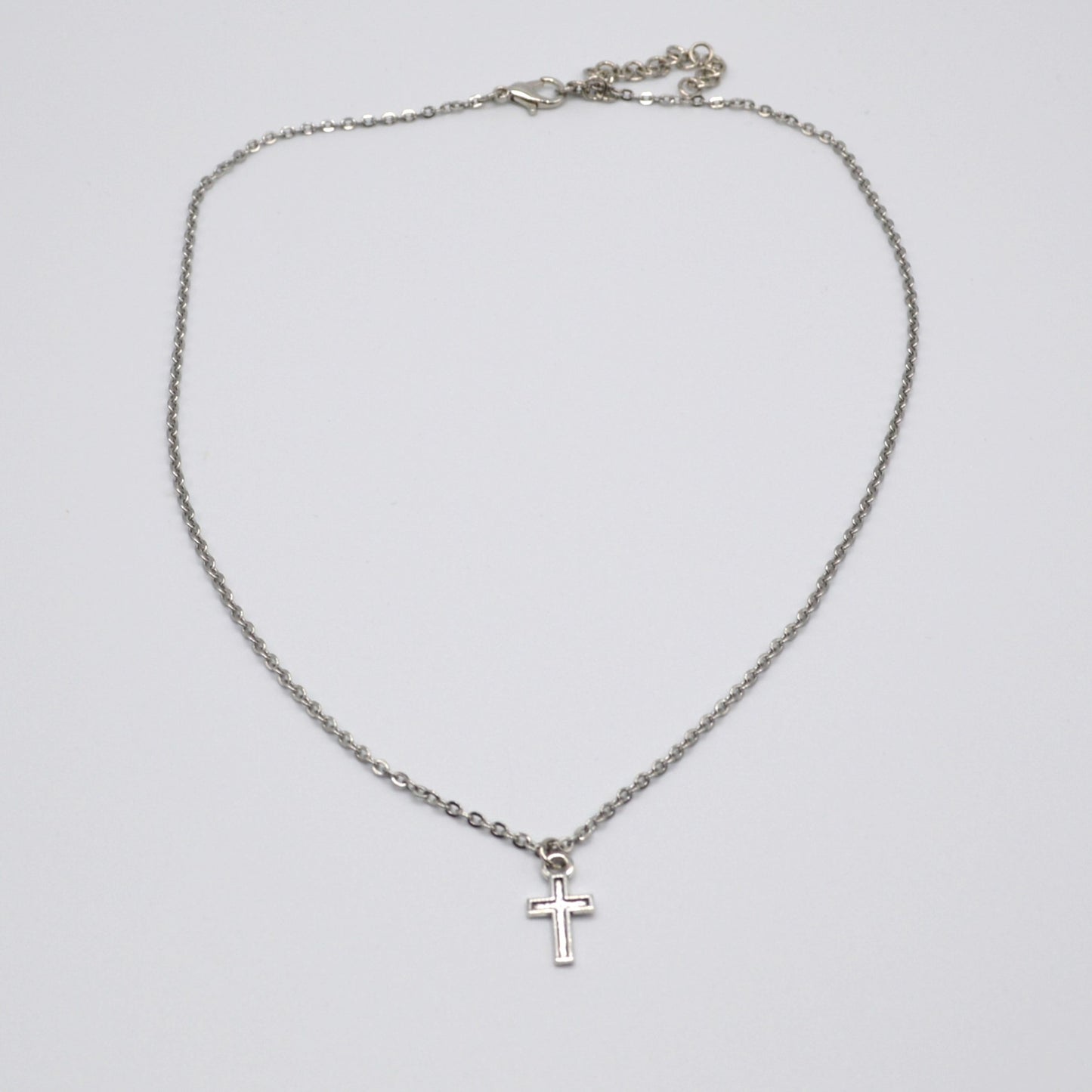 Silver Cross Pendant Necklace