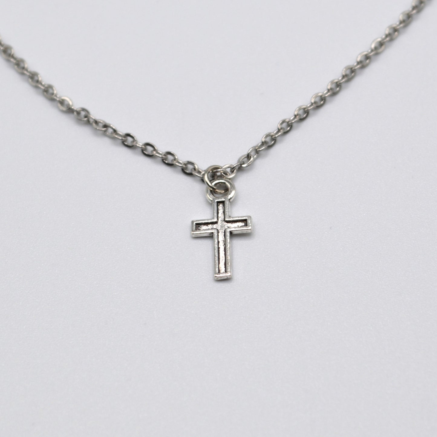 Silver Cross Pendant Necklace