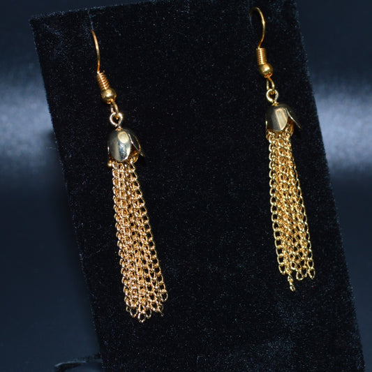 Gold Tassel Earrings