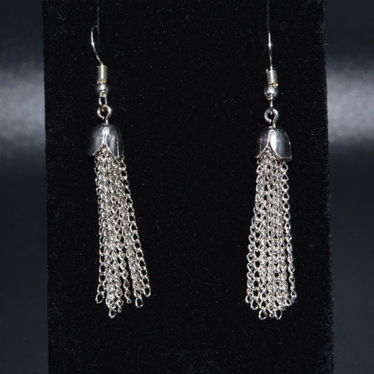 Silver Tassel Earrings