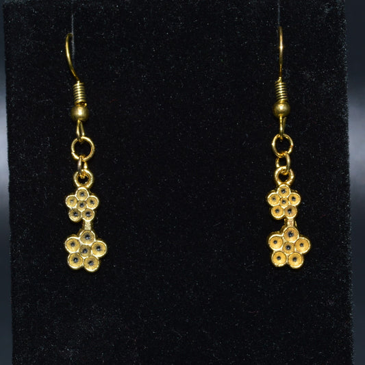 Antique Gold Flower Earrings