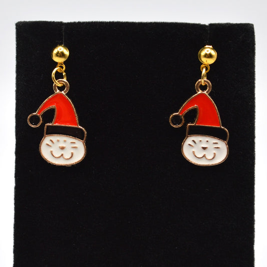 Santa Cat Earrings