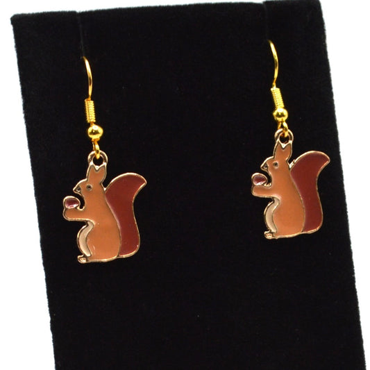 Fall Squirrel Earrings