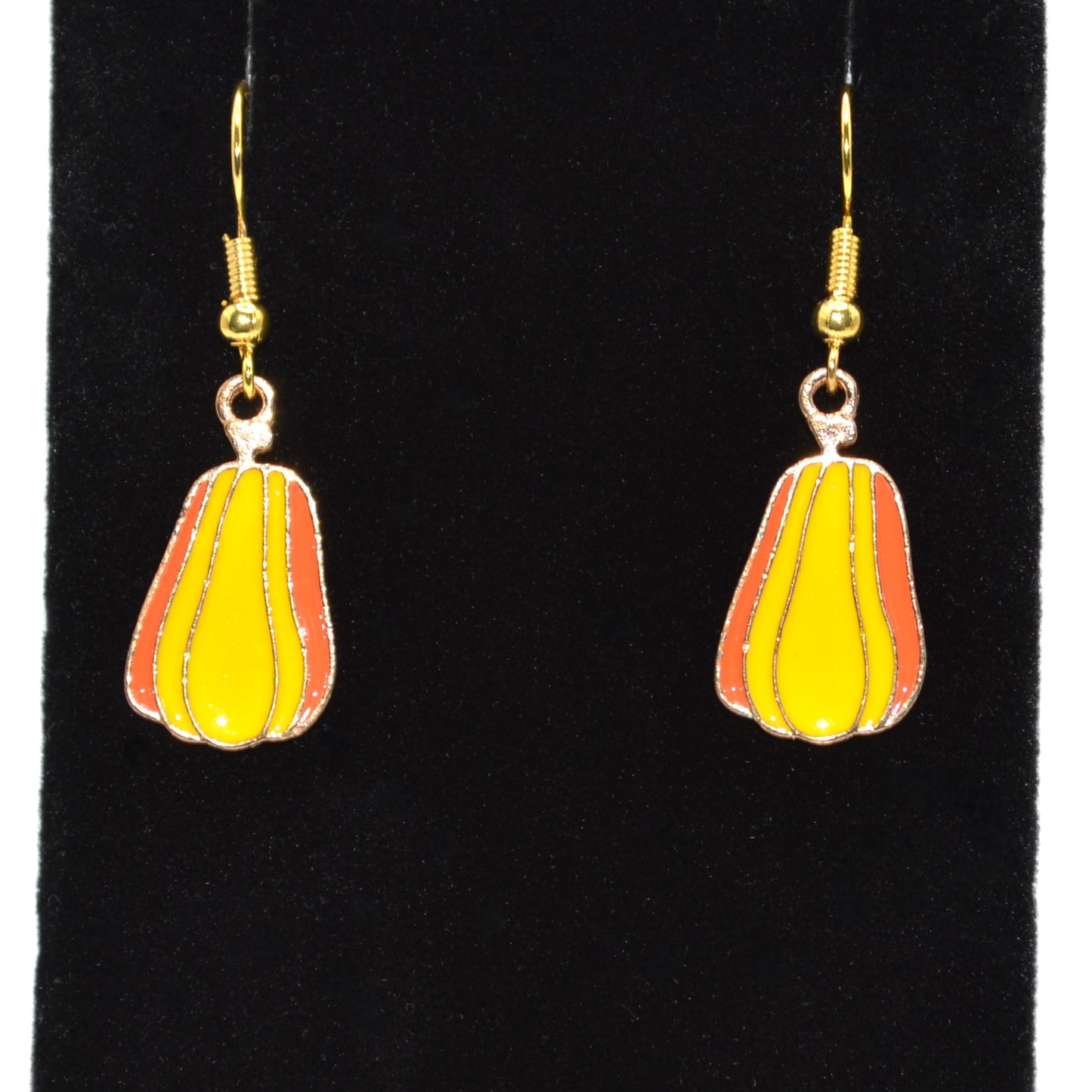 Fall Yellow and Orange Gourd Earrings