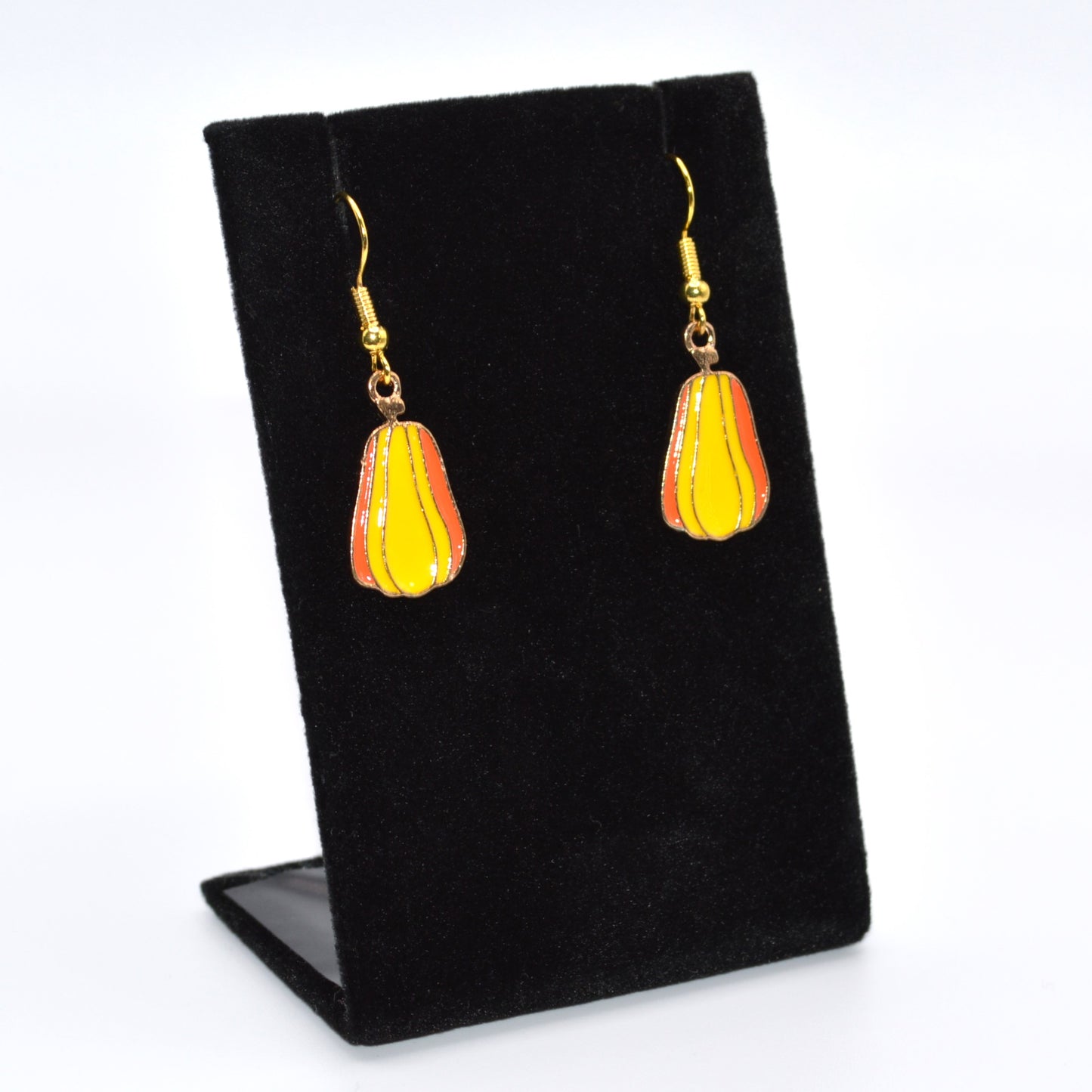 Fall Yellow and Orange Gourd Earrings