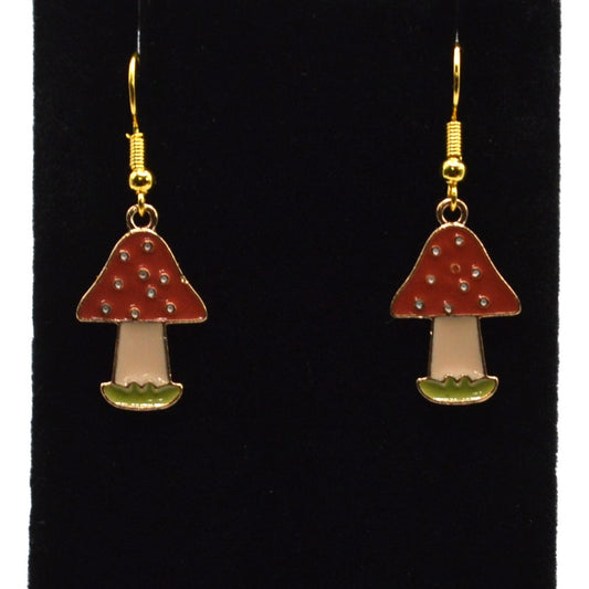 Spotted Mushroom Earrings