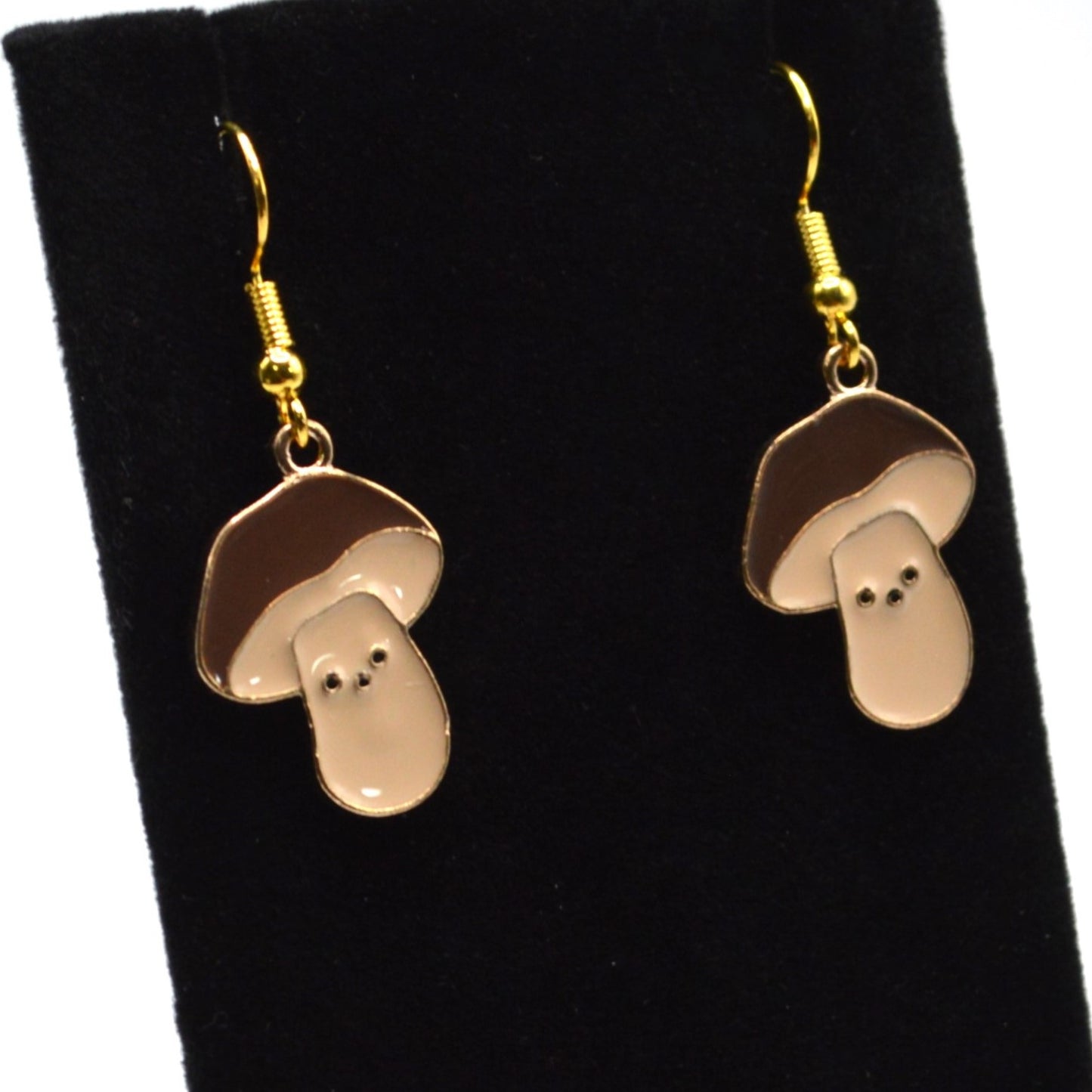 Mushroom with a Face Earrings