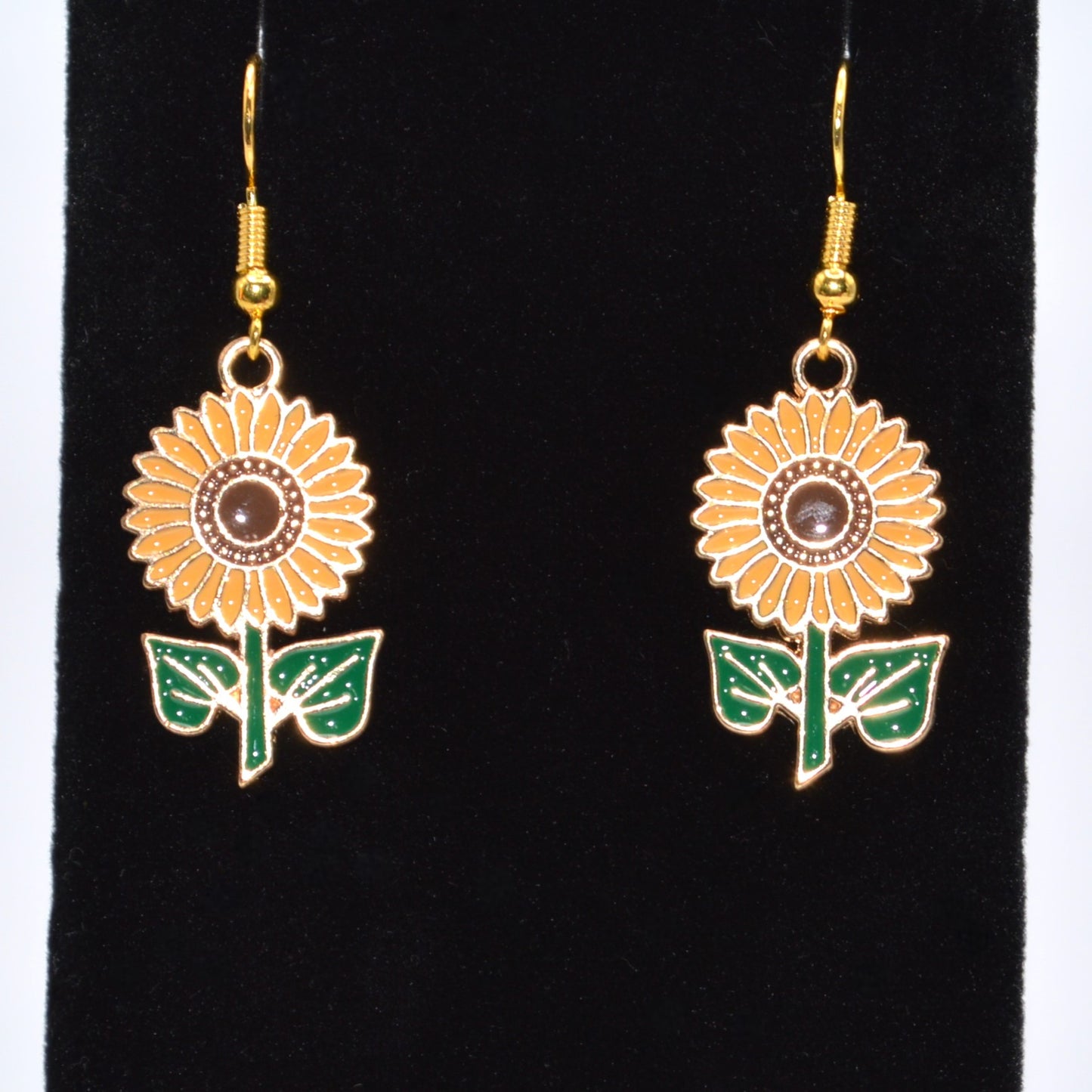 Sunflower Plant Earrings