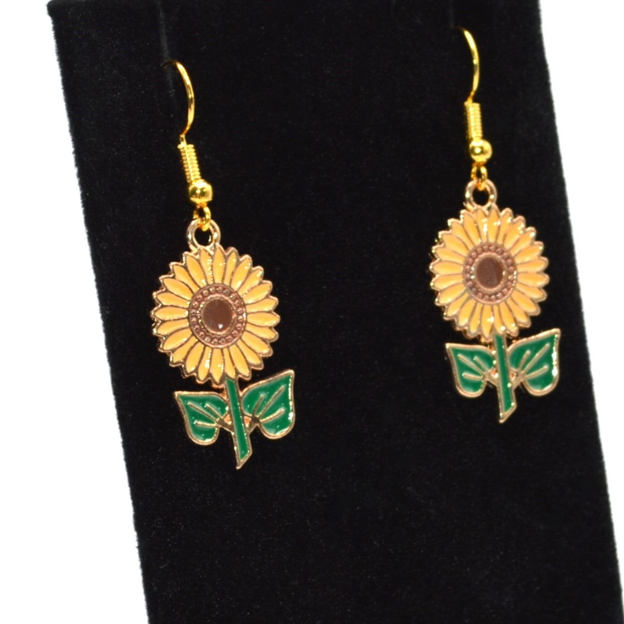 Sunflower Plant Earrings