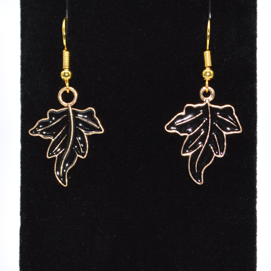 Black Leaf B Earrings