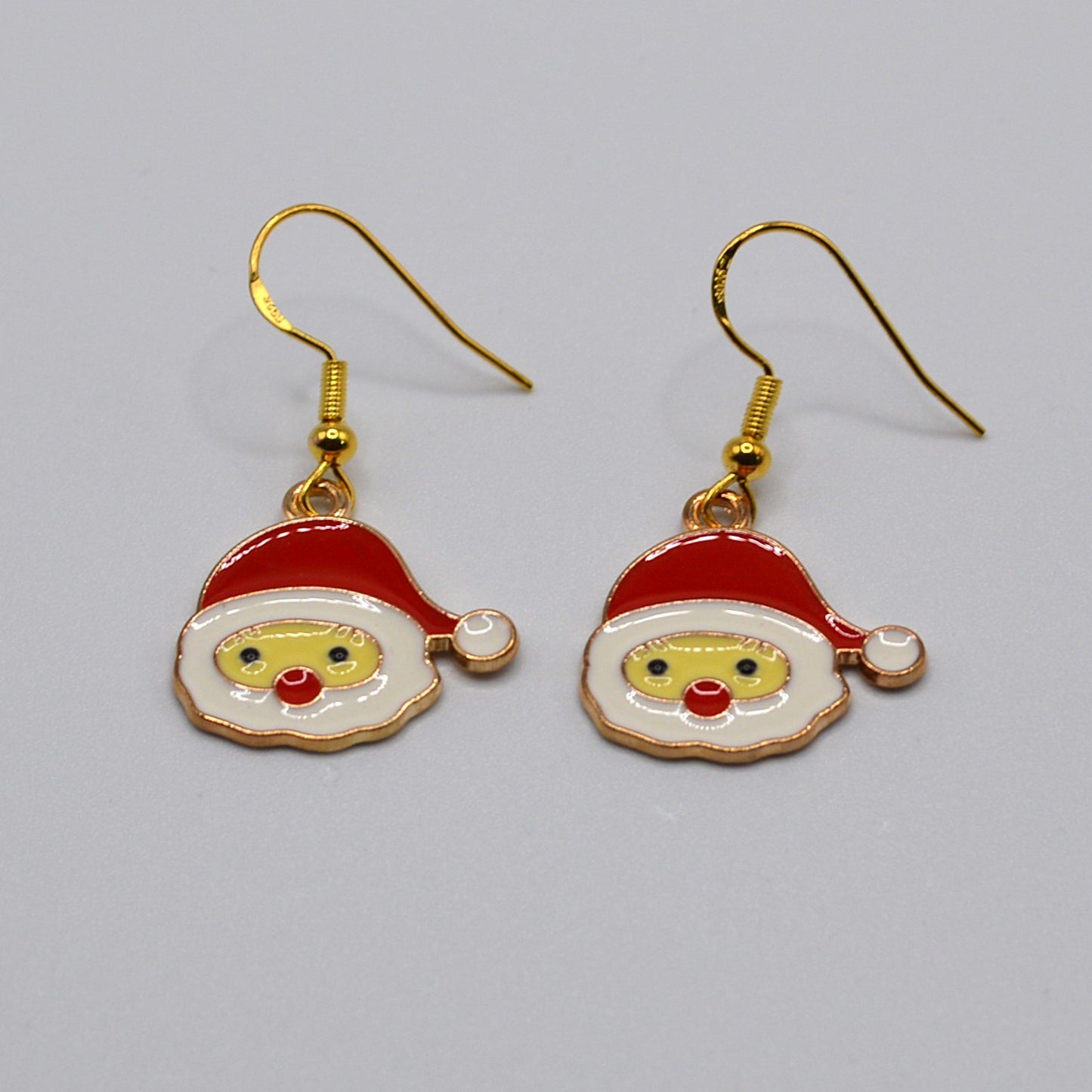 Santa Face 2 Christmas Earrings