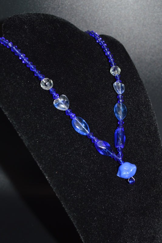 Royal Blue Glass Necklace