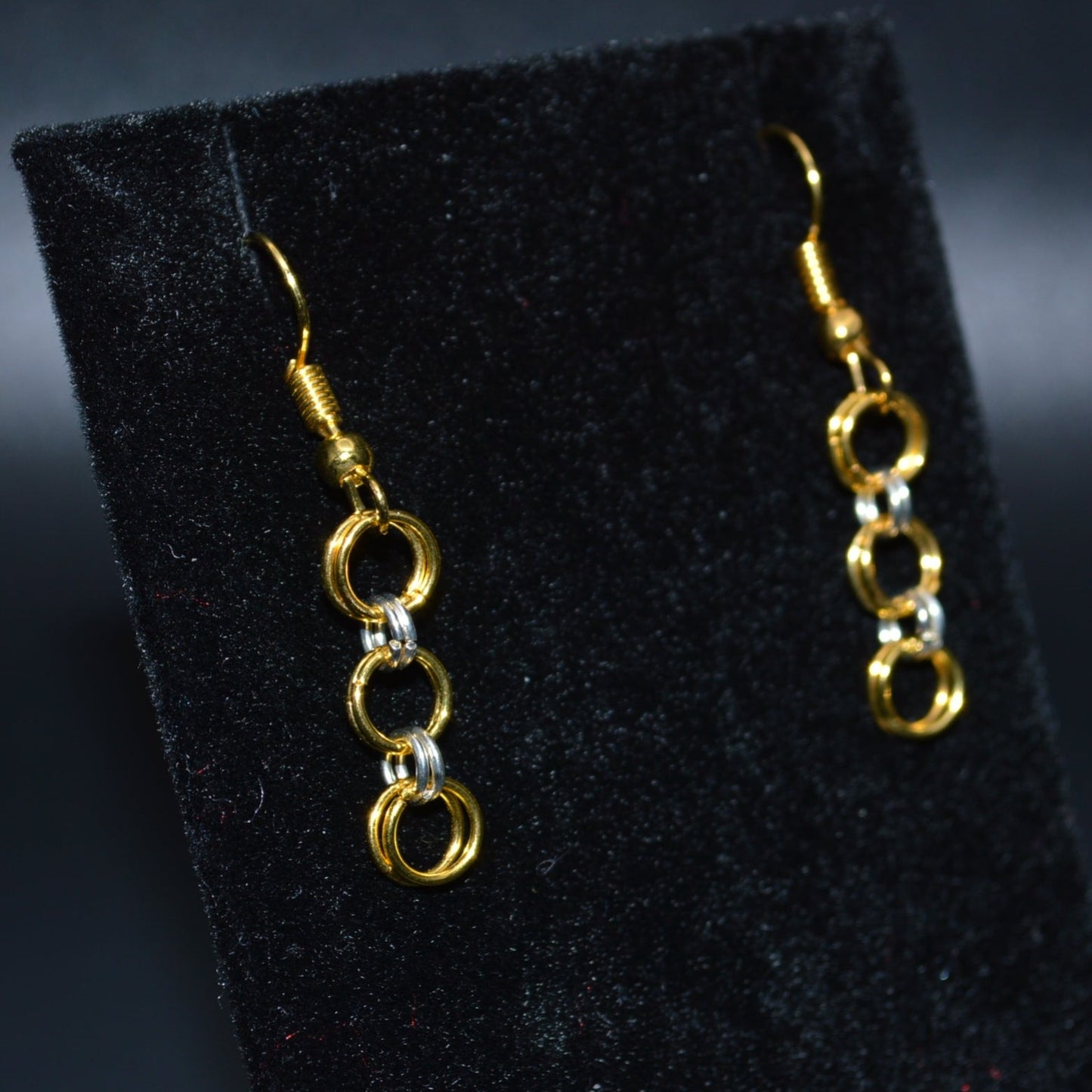 Gold Chainmail Earrings