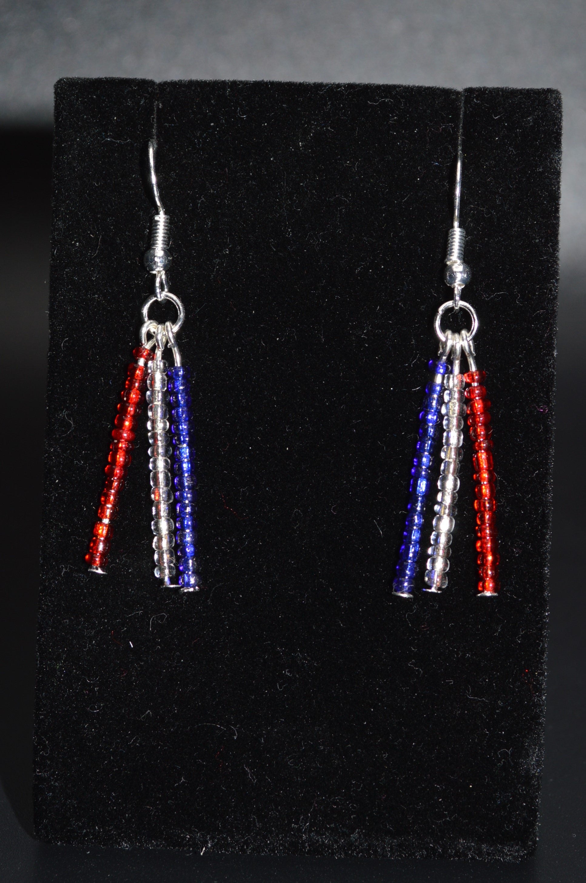 Red white blue on sale earrings